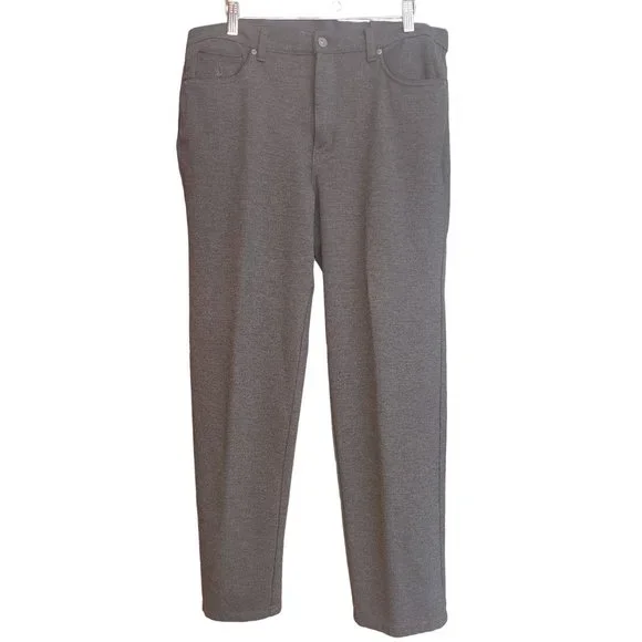 Gloria Vanderbilt Women's Gray Rayon Ankle Cropped Dress Pants 16